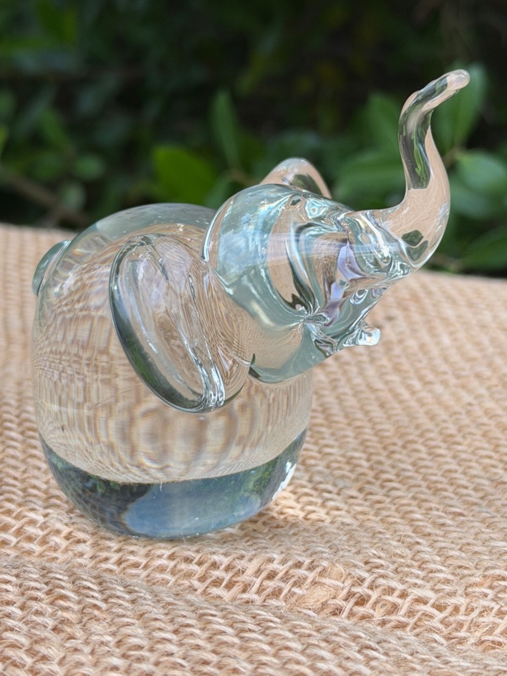 VTG Glass Elephant Statue Paperweight w/ Guide to Feng Shui Placement (& More)